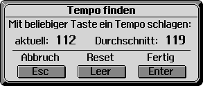 Screenshot Tempo-Finder